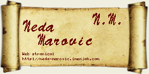 Neda Marović vizit kartica